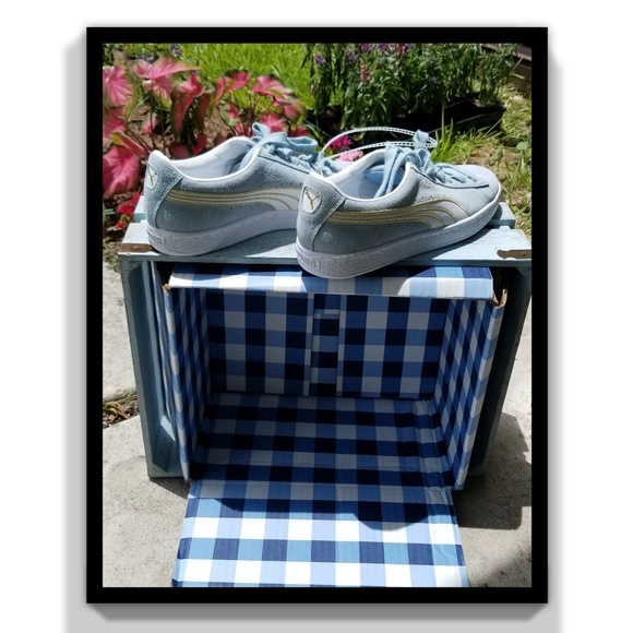 Puma suede Vasity Shoes blue sz8 - Picture 2 of 7